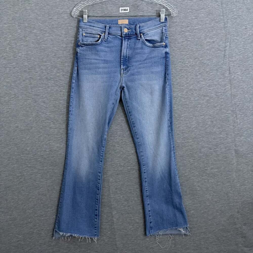 Mother Womens 27 The Insider Crop Step Fray High Rise Bootcut Jeans 1157-1008
